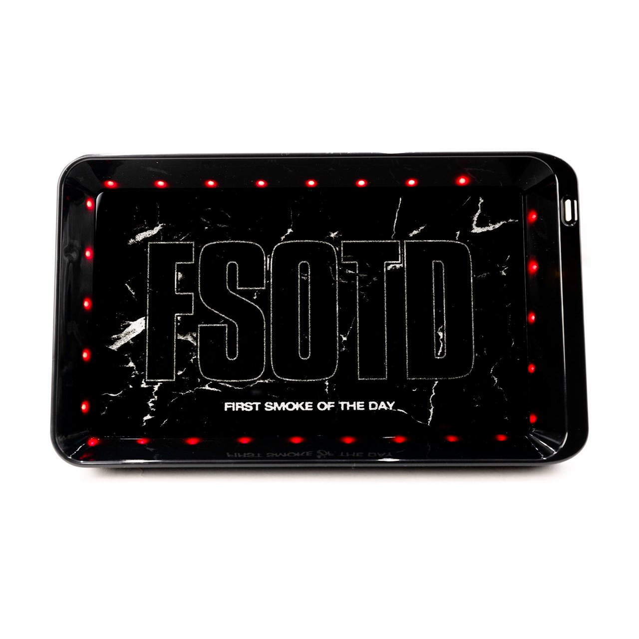 Black Marble LED Rolling Tray