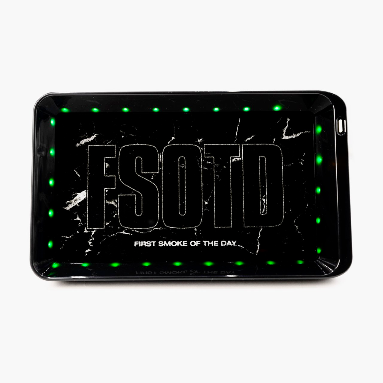 Black Marble LED Rolling Tray