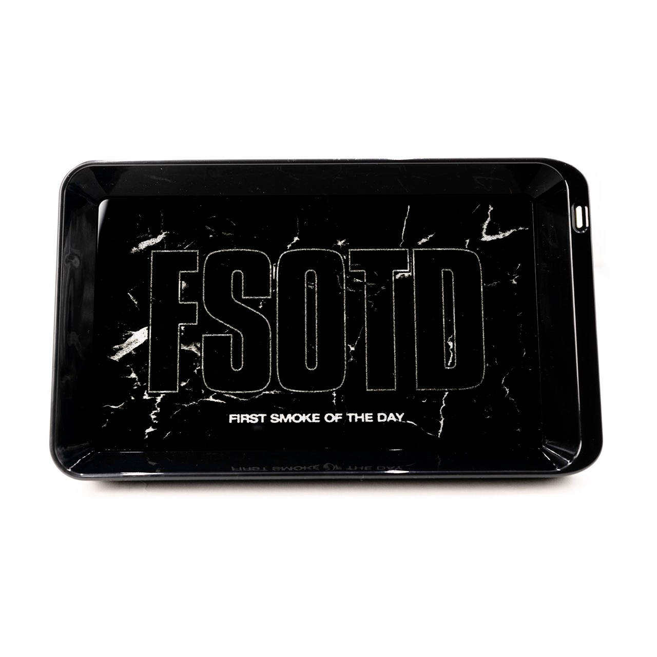 Black Marble LED Rolling Tray